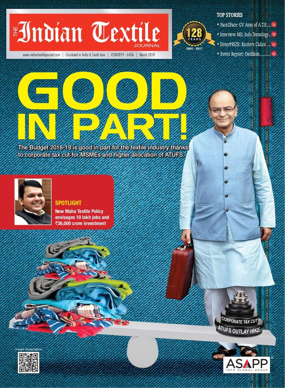 The Indian Textile JournalMarch 2018 Magazine